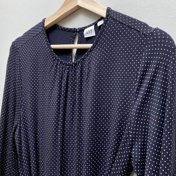 NWOT Gap Long Sleeve Maxi Polka Dot Dress - Picture 1 of 7